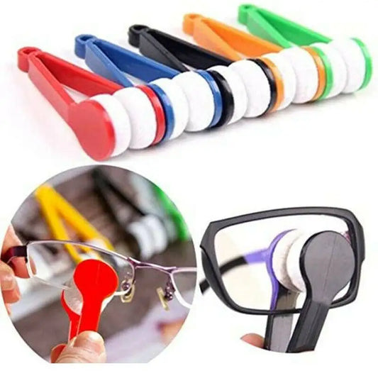 5Pcs Eyewear Cleaning Clip Mini Sunglasses Microfiber Cleaner Glasses Wipe Portable Glasses Soft Brush Spectacles Cleaner Kit